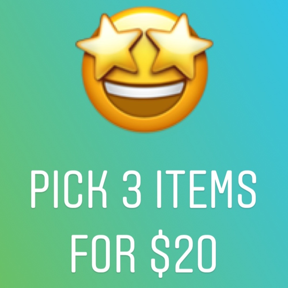 ANY ITEM LISTED AS 3 OR $20